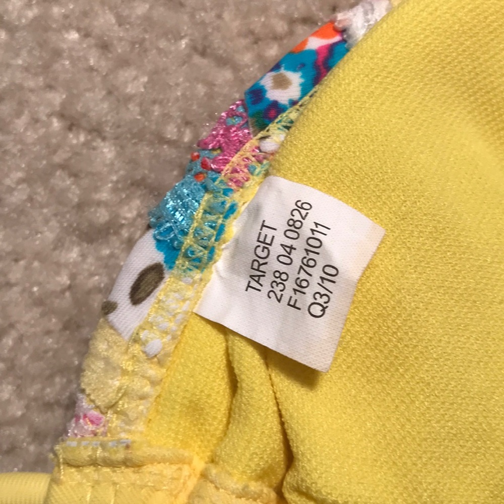Multi-Colored Yellow Ruffled Bikini Top - Picture 5 of 7